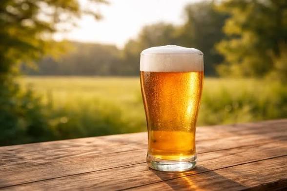 A pint on the pub table